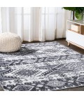 MOROCCAN HYPE Area Rug Sura Modern Kilim Geometric Gray/Anthracite 3 ft. x 5 ft. Area Rug