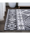 MOROCCAN HYPE Area Rug Sura Modern Kilim Geometric Gray/Anthracite 3 ft. x 5 ft. Area Rug