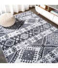MOROCCAN HYPE Area Rug Sura Modern Kilim Geometric Gray/Anthracite 3 ft. x 5 ft. Area Rug