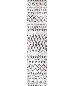 Jonathany Moroccan Hype MOH502A Ivory/Brown Area Rug 2 ft. X 8 ft. Runner