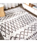 MOROCCAN HYPE Area Rug Aksil Moroccan Diamond Ivory/Brown 3 ft. x 5 ft. Area Rug