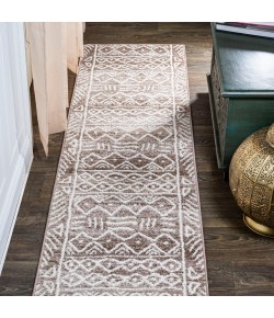Jonathany Moroccan Hype MOH503A Brown/Ivory Area Rug 2 ft. X 8 ft. Runner