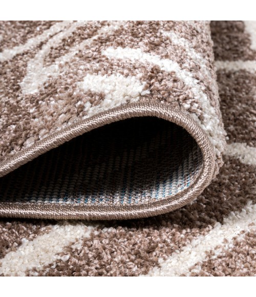 Amanar Tribal Geometric Brown/Ivory 2 ft. x 8 ft. Runner Rug