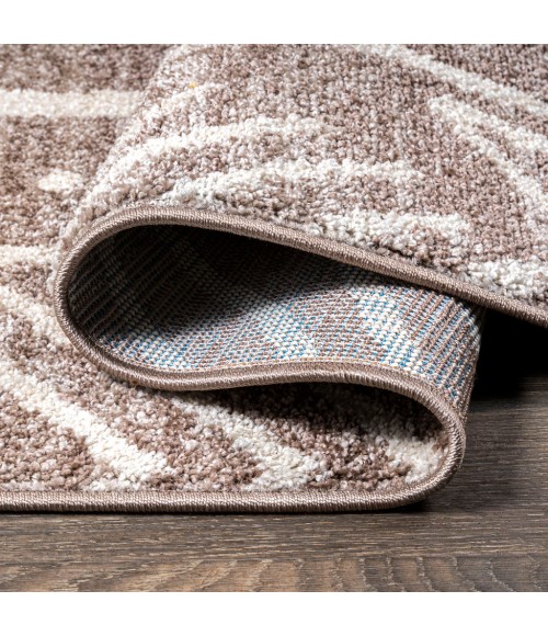 Amanar Tribal Geometric Brown/Ivory 2 ft. x 8 ft. Runner Rug