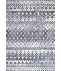 Azmar Moroccan Geometric Distressed Ivory/Black 3 ft. x 5 ft. Area Rug
