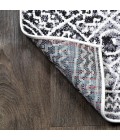 MOROCCAN HYPE Area Rug Iften Moroccan Geometric Distressed Ivory/Black 4 ft. x 6 ft. Area Rug