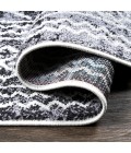 MOROCCAN HYPE Area Rug Iften Moroccan Geometric Distressed Ivory/Black 2 ft. x 10 ft. Runner Rug