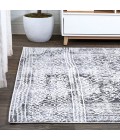 MOROCCAN HYPE Area Rug Iften Moroccan Geometric Distressed Ivory/Black 4 ft. x 6 ft. Area Rug