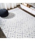 MOROCCAN HYPE Area Rug Juba Moroccan Geometric Diamond Ivory/Gray 5 ft. x 8 ft. Area Rug