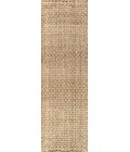 NATURAL FIBER Area Rug Estera Hand Woven Boucle Chunky Jute Natural 2 ft. x 8 ft. Runner Rug