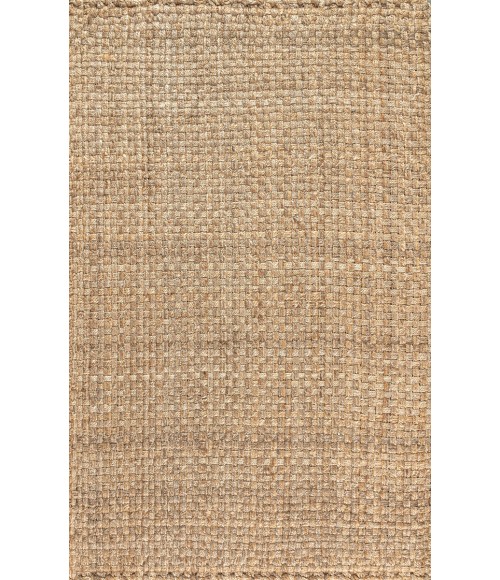 NATURAL FIBER Area Rug Estera Hand Woven Boucle Chunky Jute Natural 8 ft. x 10 ft. Area Rug