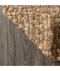 NATURAL FIBER Area Rug Estera Hand Woven Boucle Chunky Jute Natural 8 ft. x 10 ft. Area Rug