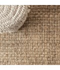NATURAL FIBER Area Rug Estera Hand Woven Boucle Chunky Jute Natural 8 ft. x 10 ft. Area Rug