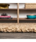 NATURAL FIBER Area Rug Estera Hand Woven Boucle Chunky Jute Natural 2 ft. x 8 ft. Runner Rug