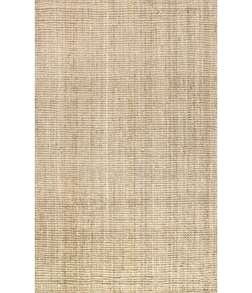 NATURAL FIBER Area Rug Hiro Hand Woven Chunky Jute Ivory 8 ft. x 10 ft. Area Rug