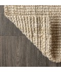 NATURAL FIBER Area Rug Hiro Hand Woven Chunky Jute Ivory 8 ft. x 10 ft. Area Rug
