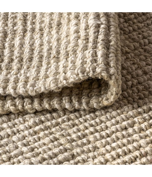 NATURAL FIBER Area Rug Hiro Hand Woven Chunky Jute Ivory 8 ft. x 10 ft. Area Rug