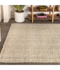NATURAL FIBER Area Rug Hiro Hand Woven Chunky Jute Ivory 8 ft. x 10 ft. Area Rug