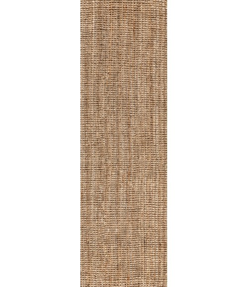 NATURAL FIBER Area Rug Pata Hand Woven Chunky Jute Natural 2 ft. x 8 ft. Runner Rug