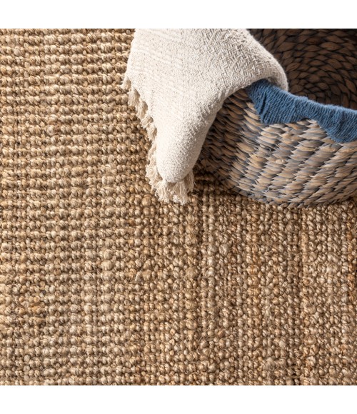 NATURAL FIBER Area Rug Pata Hand Woven Chunky Jute Natural 3 ft. x 5 ft. Area Rug
