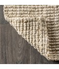 NATURAL FIBER Area Rug Pata Hand Woven Chunky Jute Light Ivory 3 ft. x 5 ft. Area Rug