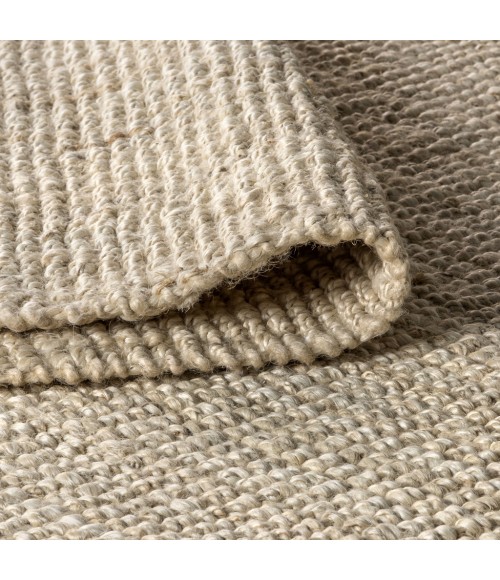 NATURAL FIBER Area Rug Pata Hand Woven Chunky Jute Light Ivory 3 ft. x 5 ft. Area Rug