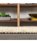 NATURAL FIBER Area Rug Pata Hand Woven Chunky Jute Light Ivory 2 ft. x 8 ft. Runner Rug