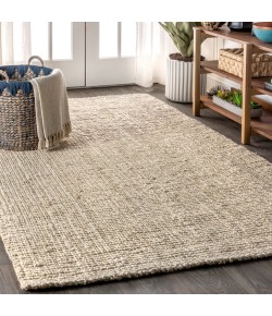 Jonathany Natural Fiber NRF102B Light Ivory Area Rug 7 ft. 9 in. X 10 ft. Rectangle