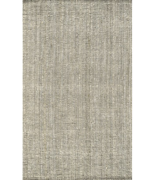 NATURAL FIBER Area Rug Pata Hand Woven Chunky Jute Gray 4 ft. x 6 ft. Area Rug