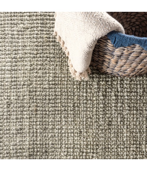 NATURAL FIBER Area Rug Pata Hand Woven Chunky Jute Gray 4 ft. x 6 ft. Area Rug