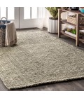 NATURAL FIBER Area Rug Pata Hand Woven Chunky Jute Gray 4 ft. x 6 ft. Area Rug