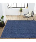 NATURAL FIBER Area Rug Pata Hand Woven Chunky Jute Navy 3 ft. x 5 ft. Area Rug