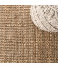 NATURAL FIBER Area Rug Pata Hand Woven Chunky Jute with Fringe Natural 3 ft. x 5 ft. Area Rug