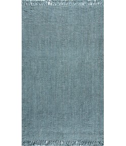 Jonathany Natural Fiber NRF103B Light Blue/Gray Area Rug 5 ft. X 8 ft. Rectangle