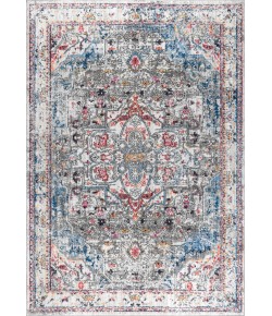 Jonathany Restored Vintage RES102A Gray/Red/Turquoise Area Rug 7 ft. 9 in. X 10 ft. Rectangle Jonathany Restored Vintage RES102A Gray/Red/Turquoise Area Rug 7 ft. 9 in. X 10 ft. Rectangle