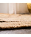 ANSA COLLECTION Area Rug Cassia Round Natural Jute Boho Circle Natural 3' Round Area Rug