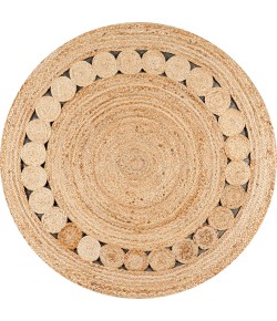 Jonathany Ansa Collection RNF101A Natural Area Rug 5 ft. X 5 ft. Round