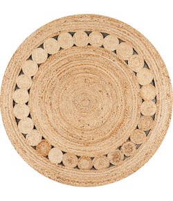 Jonathany Ansa Collection RNF101A Natural Area Rug 7 ft. X 7 ft. Round