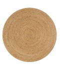 ANSA COLLECTION Area Rug Soleil Round Natural Jute Braided Circle Natural 3' Round Area Rug