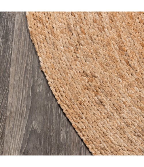 ANSA COLLECTION Area Rug Soleil Round Natural Jute Braided Circle Natural 3' Round Area Rug