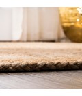 ANSA COLLECTION Area Rug Soleil Round Natural Jute Braided Circle Natural 3' Round Area Rug