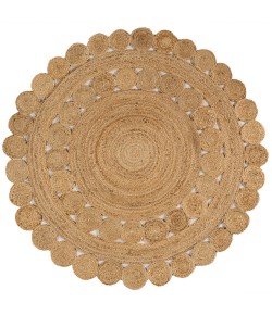 Jonathany Ansa Collection RNF104A Natural Area Rug 5 ft. X 5 ft. Round