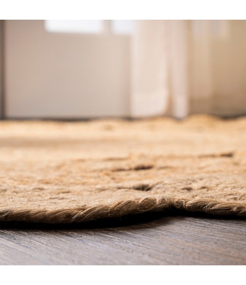 ANSA COLLECTION Area Rug Bodhi Round Natural Jute hippie Circle Natural 3' Round Area Rug