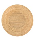 ANSA COLLECTION Area Rug Harmony Boho Jute Circle Natural 5' Round Area Rug