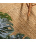 ANSA COLLECTION Area Rug Harmony Boho Jute Circle Natural 5' Round Area Rug
