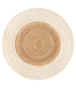 Jonathany Ansa Collection RNF115A Cream/Natural Area Rug 5 ft. 1 in. X 5 ft. 1 in. Round