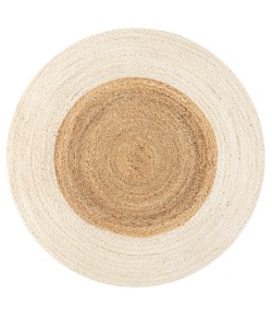 Jonathany Ansa Collection RNF115A Cream/Natural Area Rug 5 ft. 1 in. X 5 ft. 1 in. Round