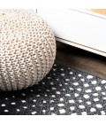 SAFARI Area Rug Antelope Modern Animal Black/Cream 5 ft. x 8 ft. Area Rug