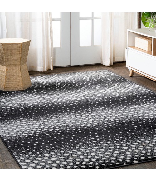 SAFARI Area Rug Antelope Modern Animal Black/Cream 5 ft. x 8 ft. Area Rug
