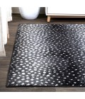 SAFARI Area Rug Antelope Modern Animal Black/Cream 5 ft. x 8 ft. Area Rug